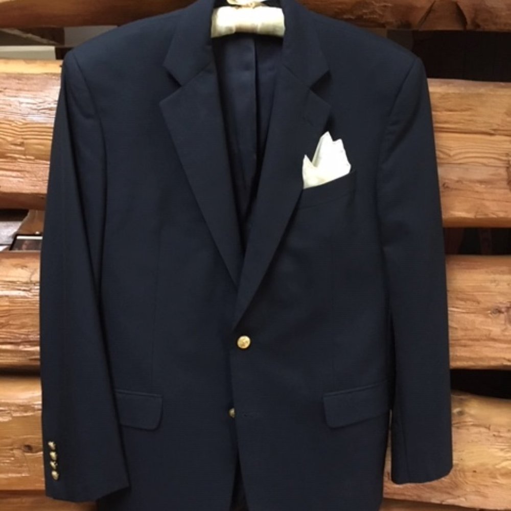 Classic Brooks Brothers Navy Blue Blazer, Size 41L